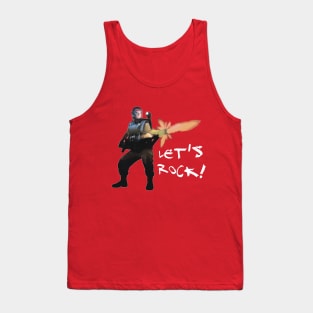 Aliens (1986) Vasquez: LET'S ROCK! (fire opacity: 70%) Tank Top